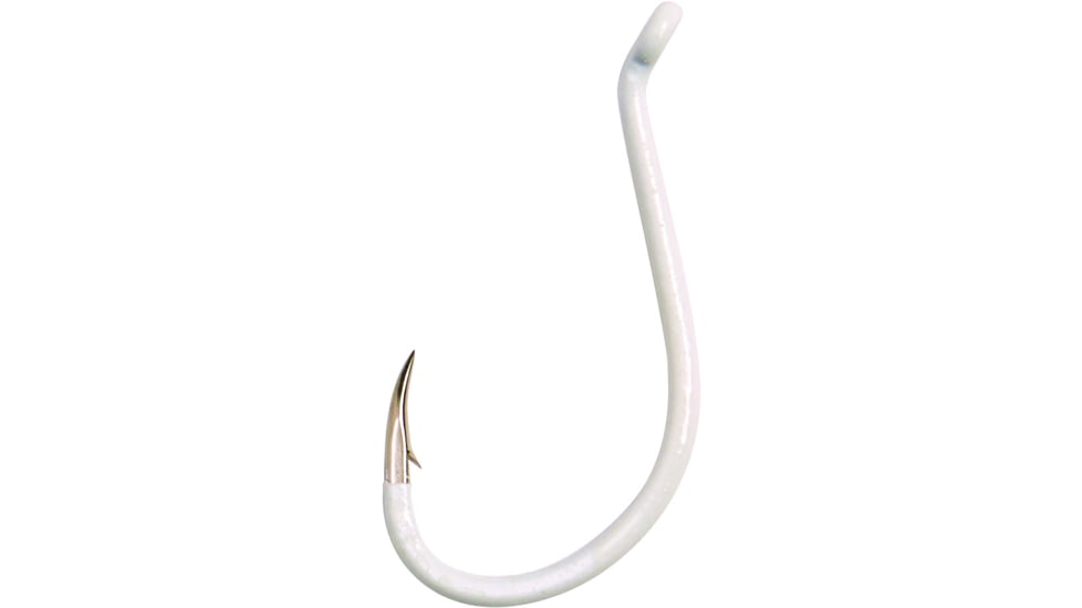 Eagle Claw Lazer Sharp Painted Octopus Hook, Needle Point, Long Shank, Offset, Up Eye, Glow, Size 8, 25 per Pack, L2GLUH-8