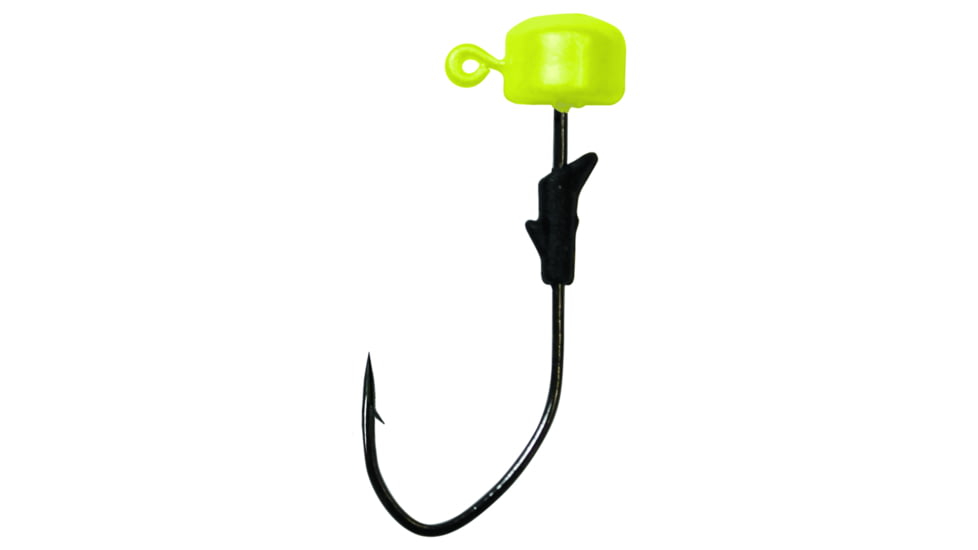 Eagle Claw Lazer Sharp Pro-V Finesse Jig, Chartreuse, 1/16oz, 5 per Pack, LNJ116-03