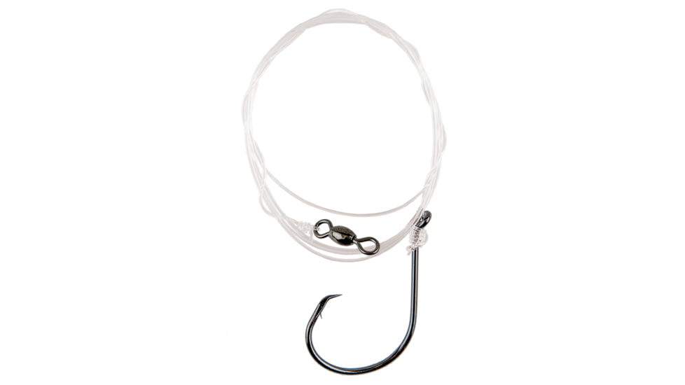 Eagle Claw Lazer Sharpinline Circle Flourocarbon Striped Bass Fishfinder Rig, Size 7/0 L2004 Hook, 42in, Platinum Black, 1/Pack, L918FC-C1