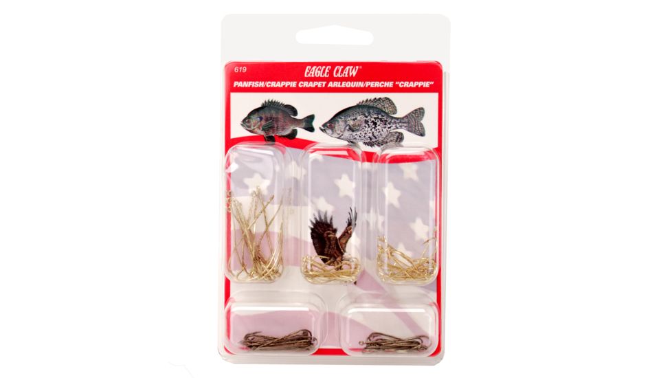 Eagle Claw Panfish/Crappie Hook,Aberdeen Style,Assorted 619H