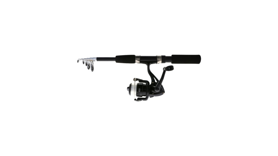 Eagle Claw PK56TSB Pack It Black Spin Combo Telescopic 5'6in 1 pc 1 BB fiberglass with Line, PK56TSB