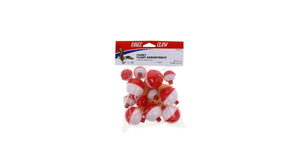 Eagle Claw Round Foam Float Assortment, 10 Pieces, RFFASST1