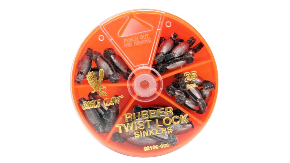 Eagle Claw Rubber Twist Lock Assortment 25pcs 02180H-006