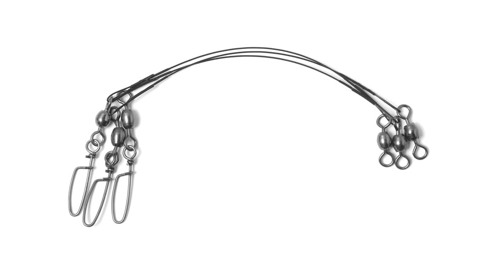 Eagle Claw Steel Leader Float w/Coastlock Snap and Crane Swivel,18in,30lb 08014-009