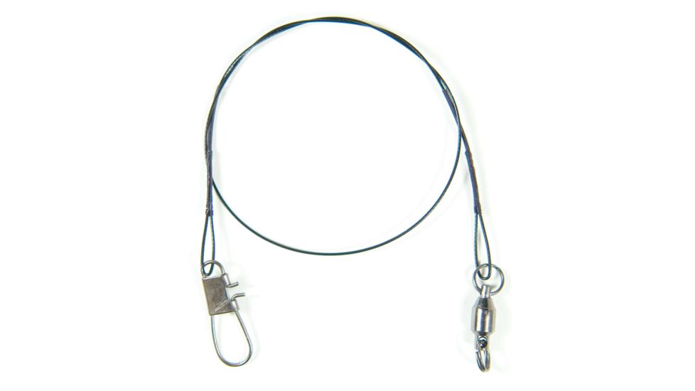 Eagle Claw Steel Leader Float w/Ball Bearing Swivel and Dual Lock Snap,12in,20lb LLBBIBK20-12