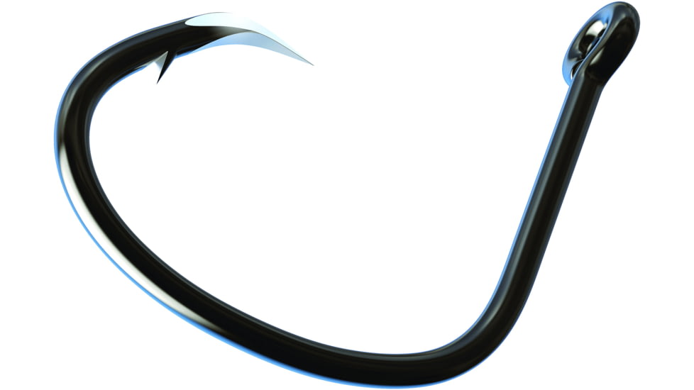 Eagle Claw Trokar Lancet Tournament Non-Offset Circle Hook, Forged, Wide Gap, Live Bait, Welded Eye, Black Chrome, Size 7/0, 50 per Pack, TK4TP-7/0
