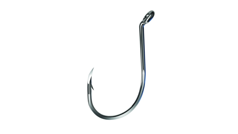 Eagle Claw Trokar Long Shank Octopus Hook, Down Point, Platinum Black, Size 6, 11 per Pack, TK2-6