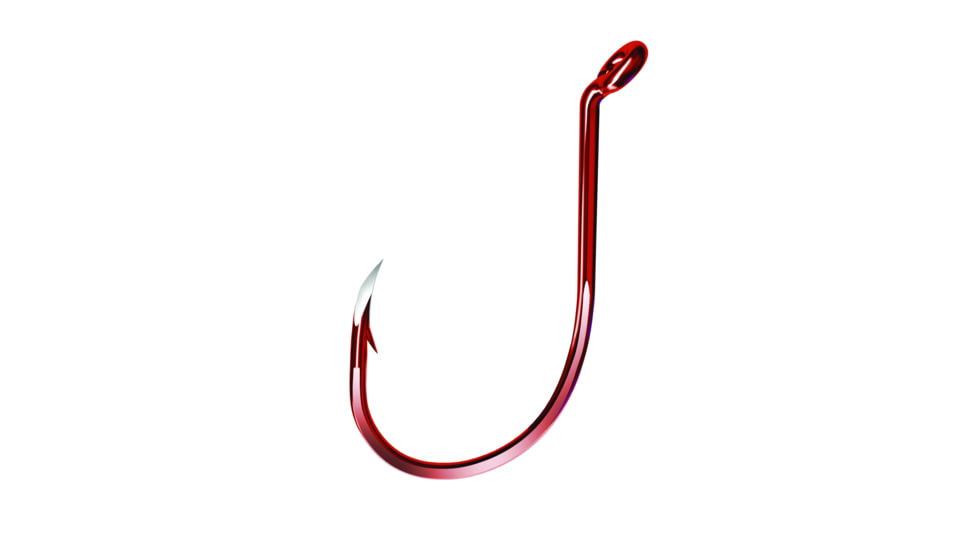 Eagle Claw Trokar Long Shank Octopus Hook, Red, Size 1/0, 8 per Pack, TK2R-1/0