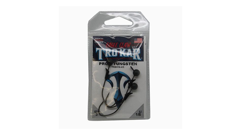 Eagle Claw TroKar Pro-V Bend BllHdJig 1/8oz Tungsten TKBH18-4/0