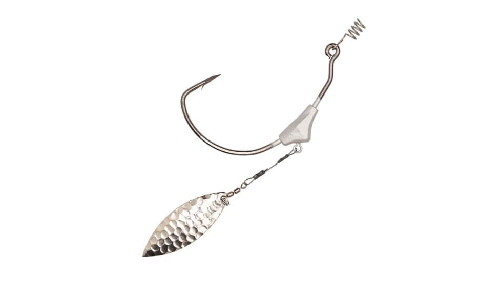 Eagle Claw Trokar Swim Blade, #3 Hammered Nickel Willow Blade, 5/0 Hook, 1/4oz, TK178-514