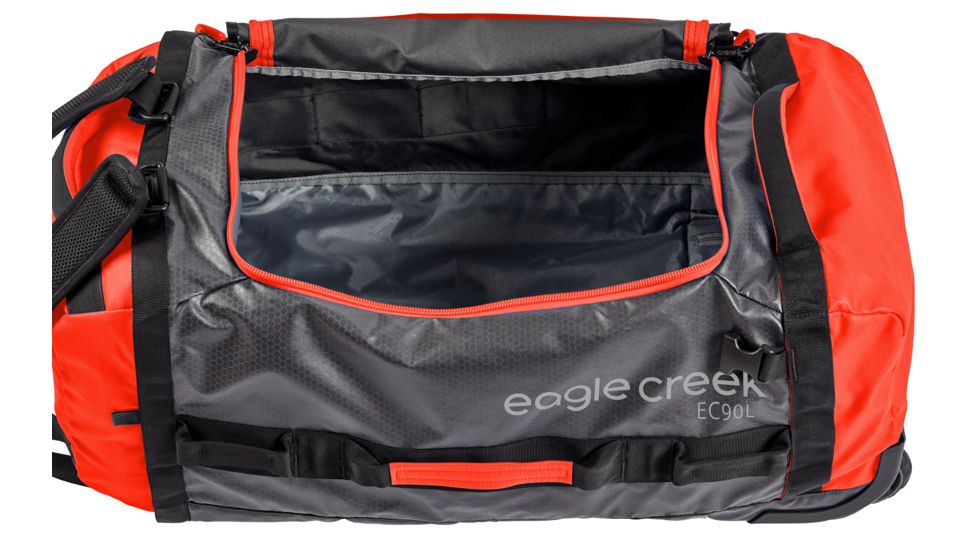 Eagle Creek Cargo Hauler Rolling Duffel, Flame/Asphalt, 90L, EC0A2V7G242