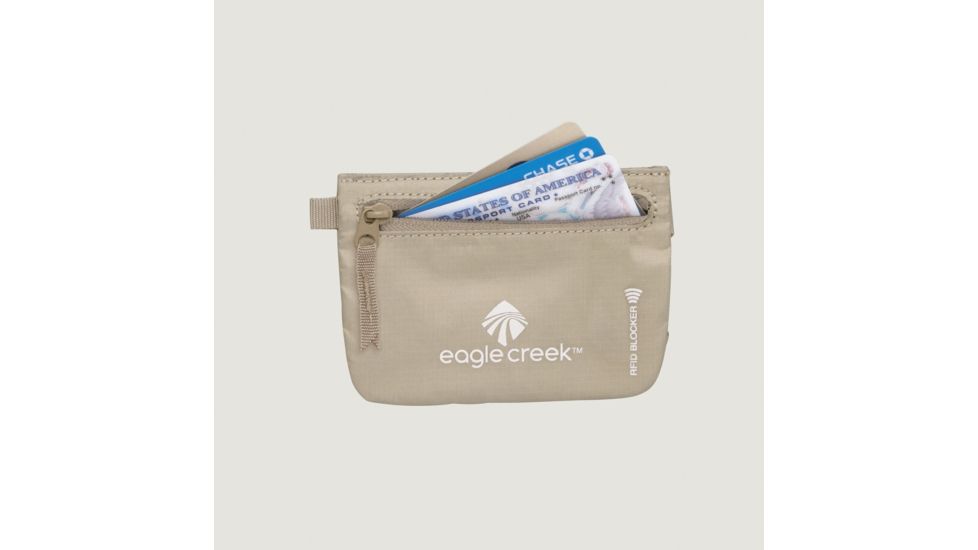 Eagle Creek Credit Clip RFID Zippered Wallet, Tan EC041301055