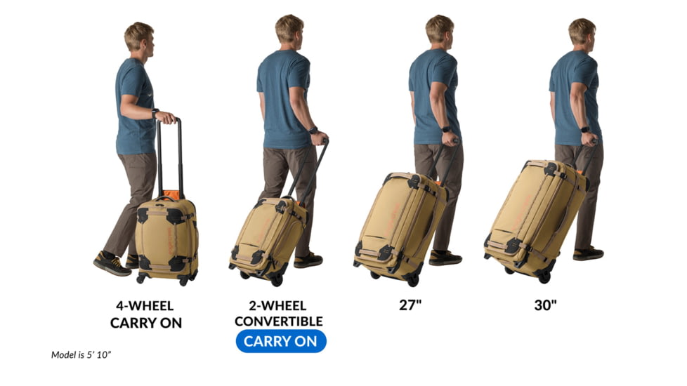 Eagle Creek Gear Warrior XE 2 Wheeled Convertible Carry-On Luggage, Black, EC030401010