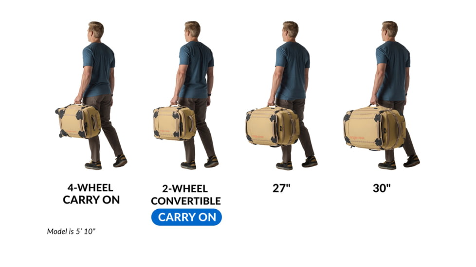 Eagle Creek Gear Warrior XE 2 Wheeled Convertible Carry-On Luggage, Black, EC030401010