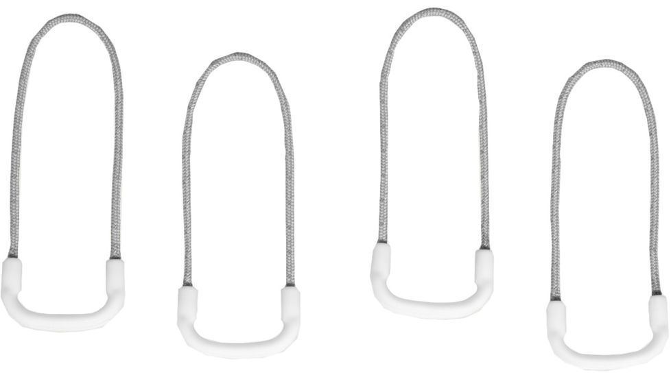 Eagle Creek Reflective Finger Loop Zipper Pull Set-White