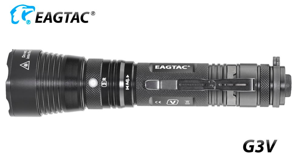 EAGTAC G3V XHP70.2 Flashlight, 21700 5000mAh li-ion, NW LED, 2990 Lumen, Black, G3V-XHP702-NW