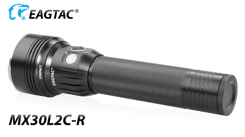 EAGTAC MX30L2CR 3 x CSLPM1 Flashlight, 32650 13000mAh li-ion, CW LED, 3100 Lumen, Black, MX30L2CR-3*CSLPM1-CW