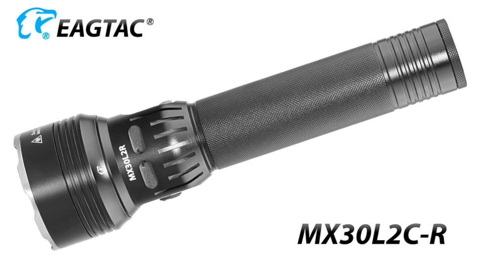 EAGTAC MX30L2CR 3 x CSLPM1 Flashlight, 32650 13000mAh li-ion, CW LED, 3100 Lumen, Black, MX30L2CR-3*CSLPM1-CW