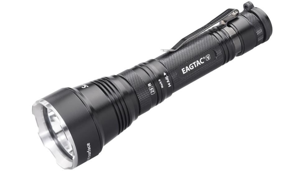 EAGTAC S25V CSLPM1 Flashlight, 21700 5000mAh li-ion, CW LED, 1200 Lumen, Black, S25V-CSLPM1-CW