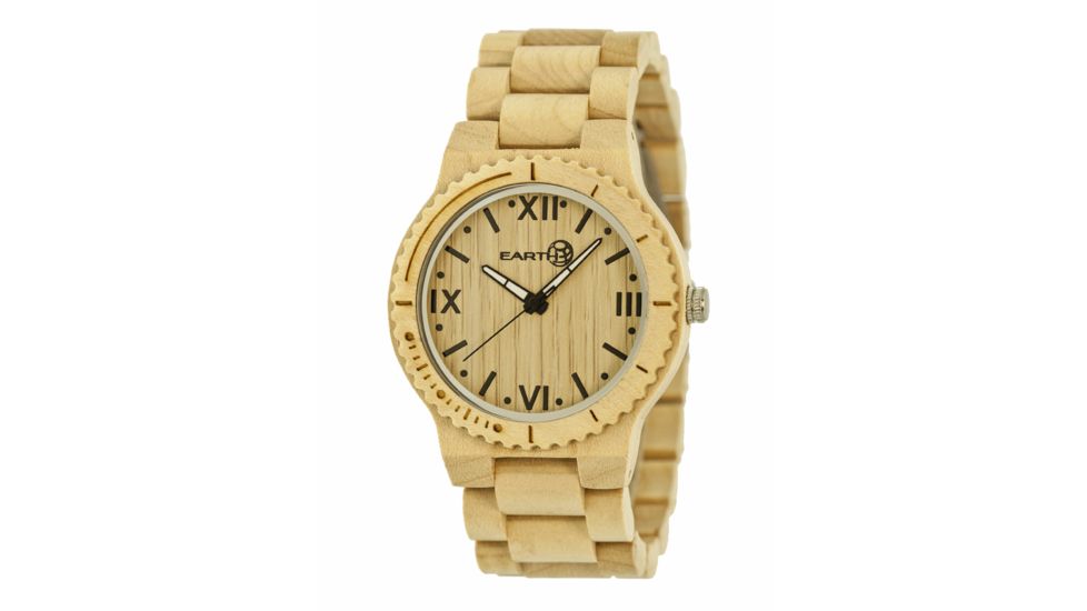Earth Bighorn Watch, Khaki/Tan Wooden Case ETHEW3501