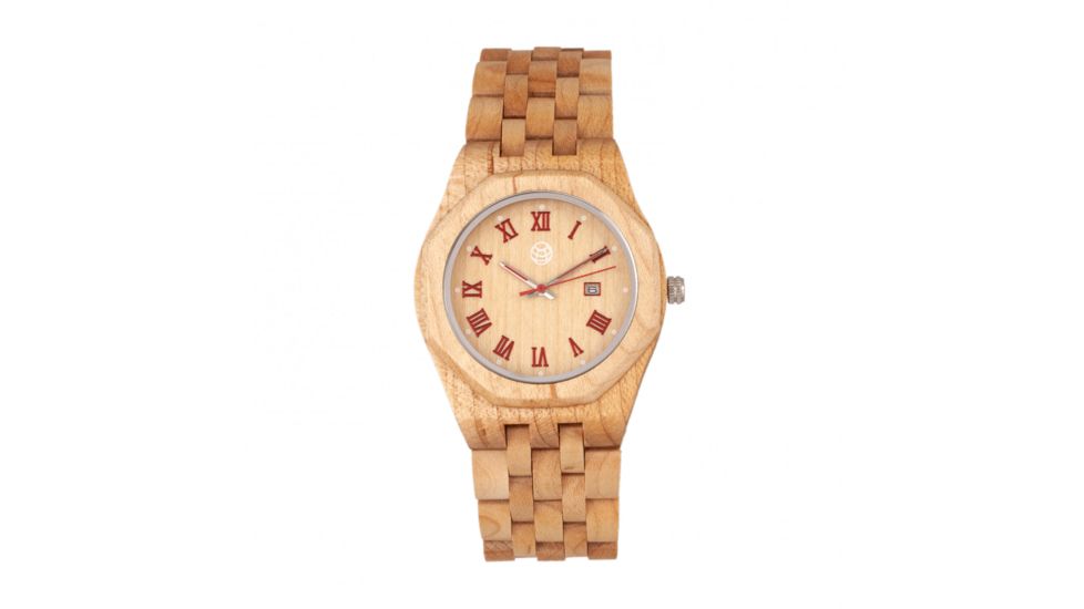 Earth Wood Baobab Bracelet Watch w/Date, Khaki/Tan, ETHEW5501