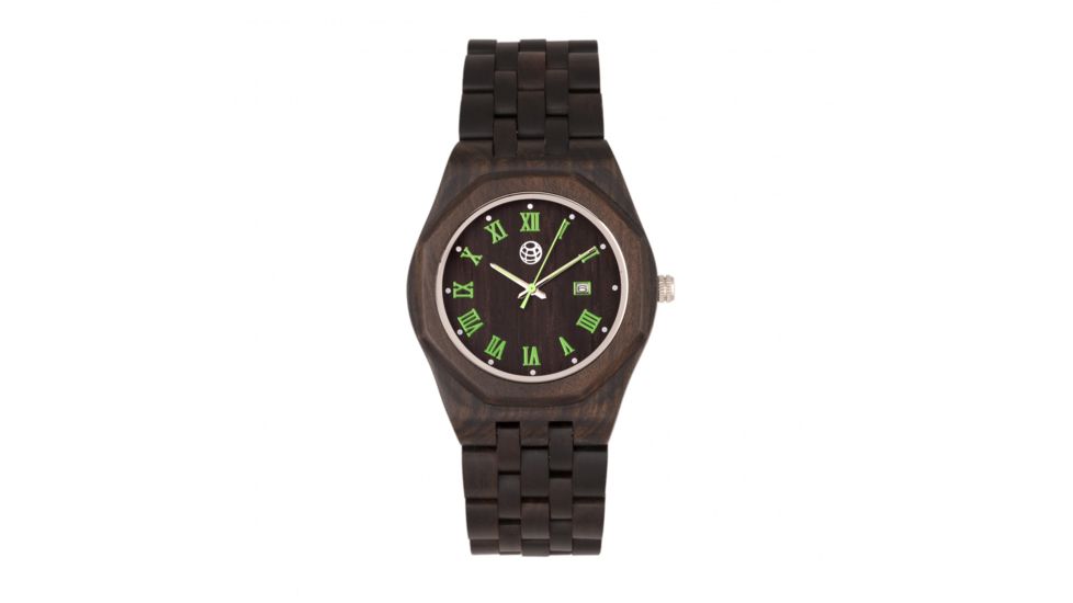 Earth Wood Baobab Bracelet Watch w/Date, Dark Brown, ETHEW5502