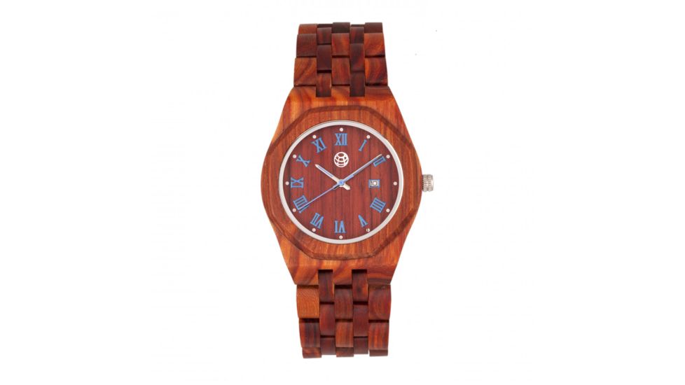 Earth Wood Baobab Bracelet Watch w/Date, Red, ETHEW5503