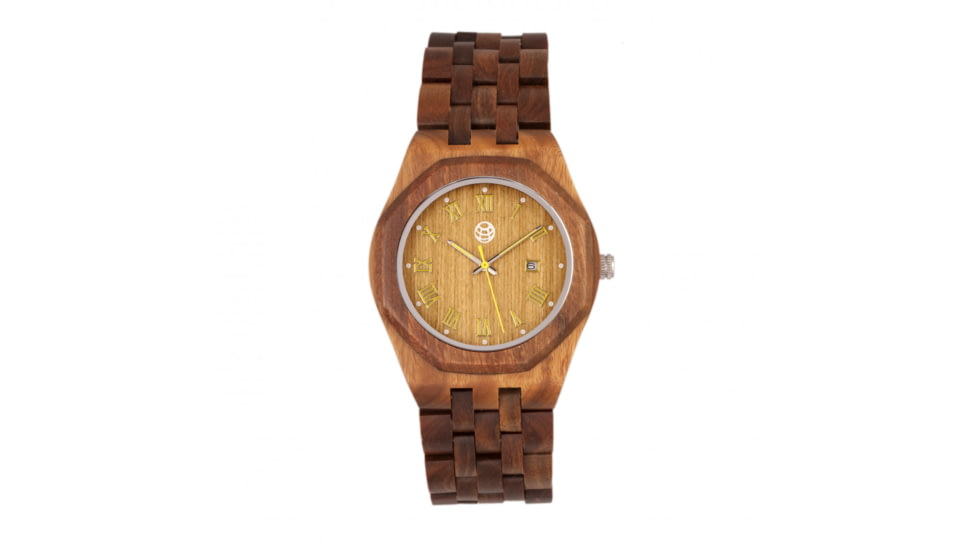 Earth Wood Baobab Bracelet Watch w/Date, Olive, ETHEW5504