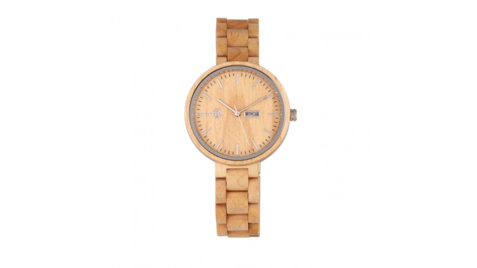 Earth Wood Mimosa Bracelet Watch with Day/Date, Khaki-Tan, ETHEW5401