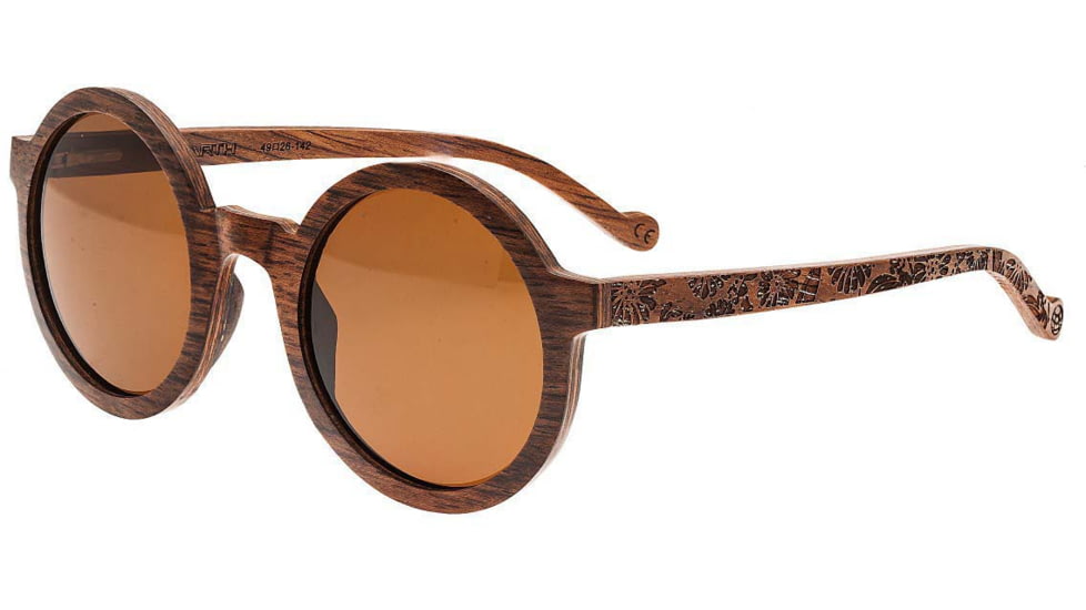 Earth Wood Canary Polarized Sunglass, Red Rosewood/Brown, One Size, ESG040R