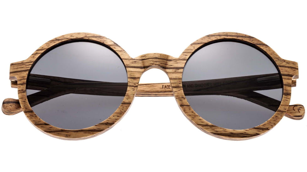 Earth Wood Canary Polarized Sunglass, Zebrawood/Black, One Size, ESG040Z
