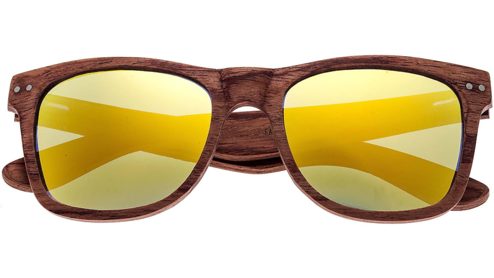 Earth Wood Cape Cod Sunglasses, Red Rosewood Frame, Yellow Lens, Polarized, One Size, ESG060R