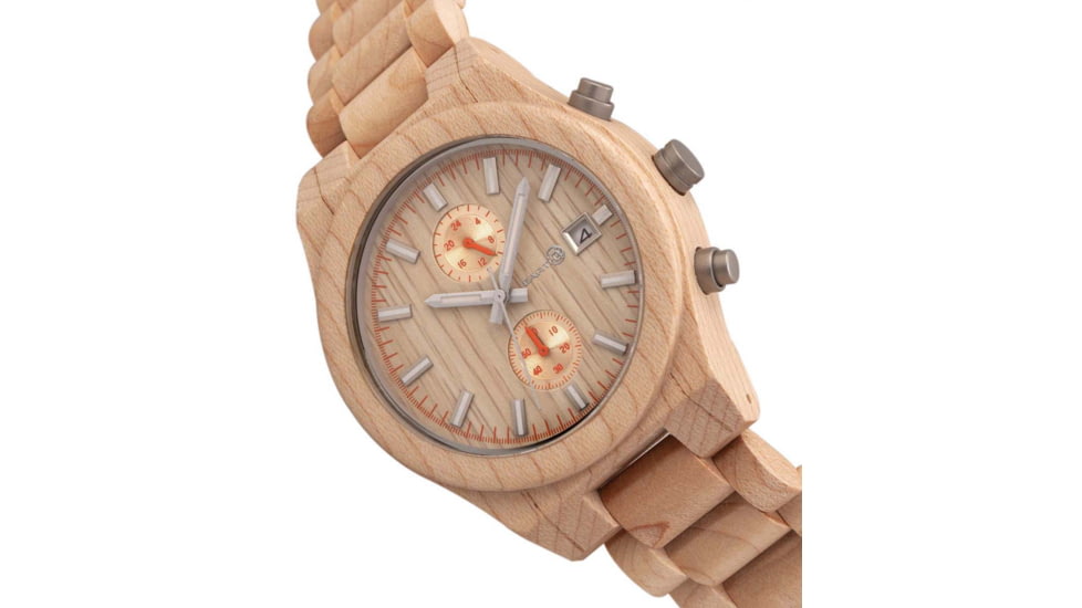 Earth Wood Castillo Bracelet Watch w/Date, Khaki, One Size, ETHEW5101