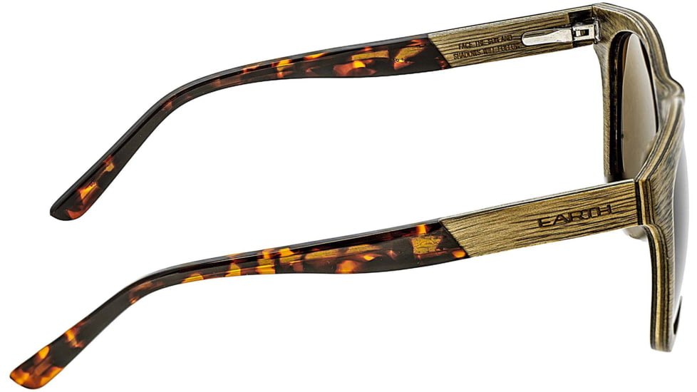 Earth Wood Cove Polarized Sunglass, Brown/Brown, One Size, ESG010BR