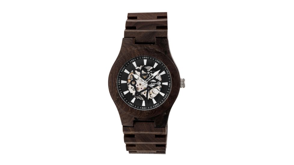Earth Wood Gobi Automatic Skeleton Bracelet Watch, Dark Brown/Dark Brown ETHEW4302