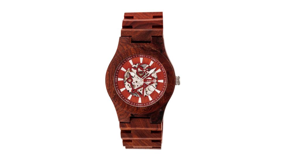 Earth Wood Gobi Automatic Skeleton Bracelet Watch, Red ETHEW4303