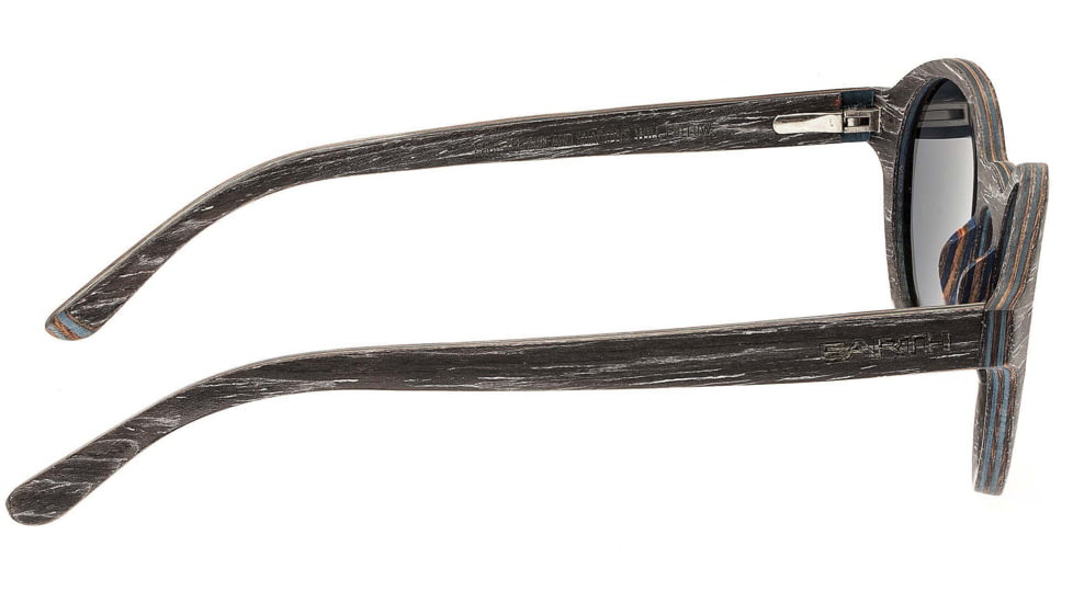 Earth Wood Maho Polarized Sunglass, Black Stripe/Black, One Size, ESG085G
