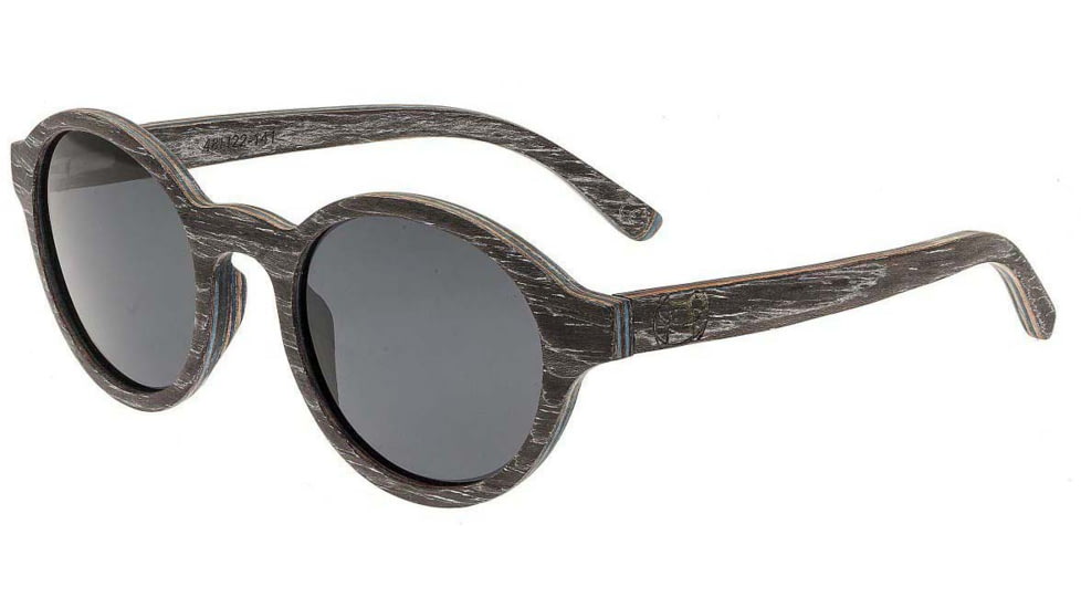 Earth Wood Maho Polarized Sunglass, Black Stripe/Black, One Size, ESG085G