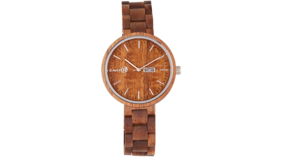 Earth Wood Mimosa Bracelet Watch w/Day/Date, Olive, One Size, ETHEW5404