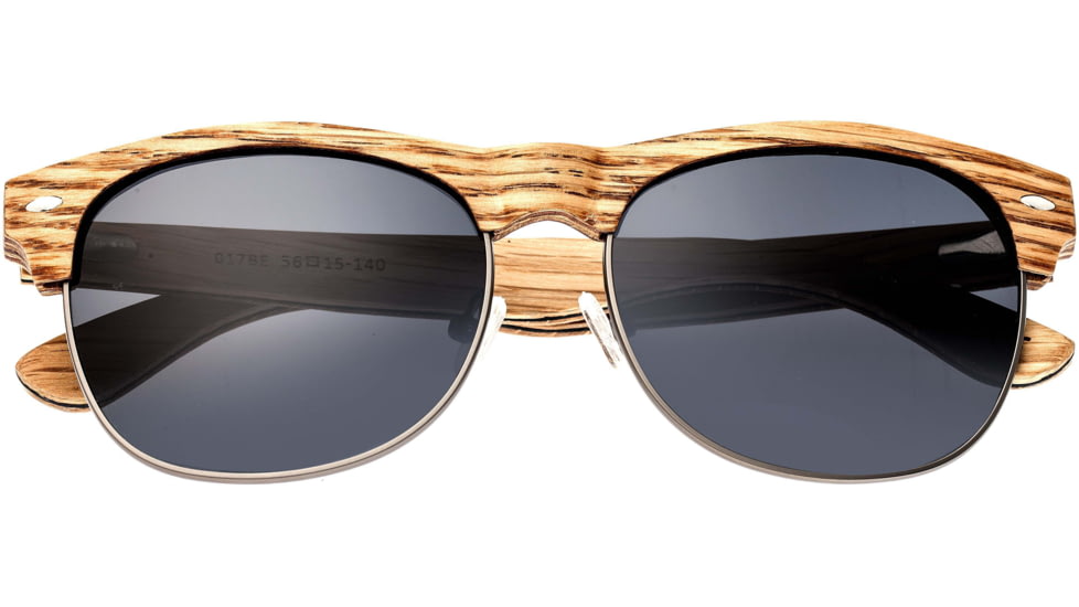 Earth Wood Moonstone Polarized Sunglass, Bamboo-Ebony/Black, One Size, ESG017BE