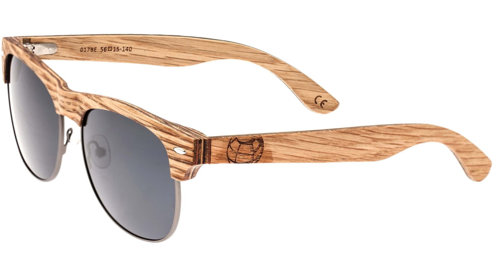 Earth Wood Moonstone Polarized Sunglass, Bamboo-Ebony/Black, One Size, ESG017BE
