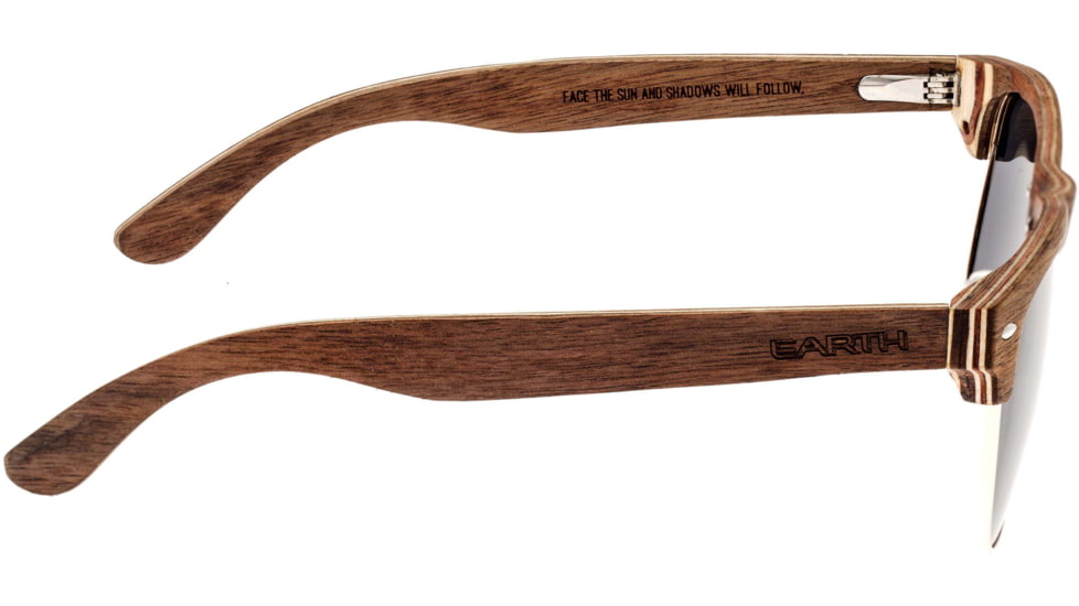 Earth Wood Moonstone Polarized Sunglass, Walnut-Zebra/Black, One Size, ESG017WZ
