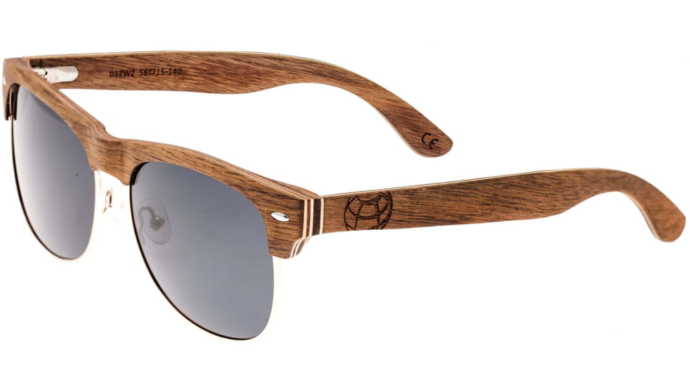Earth Wood Moonstone Polarized Sunglass, Walnut-Zebra/Black, One Size, ESG017WZ