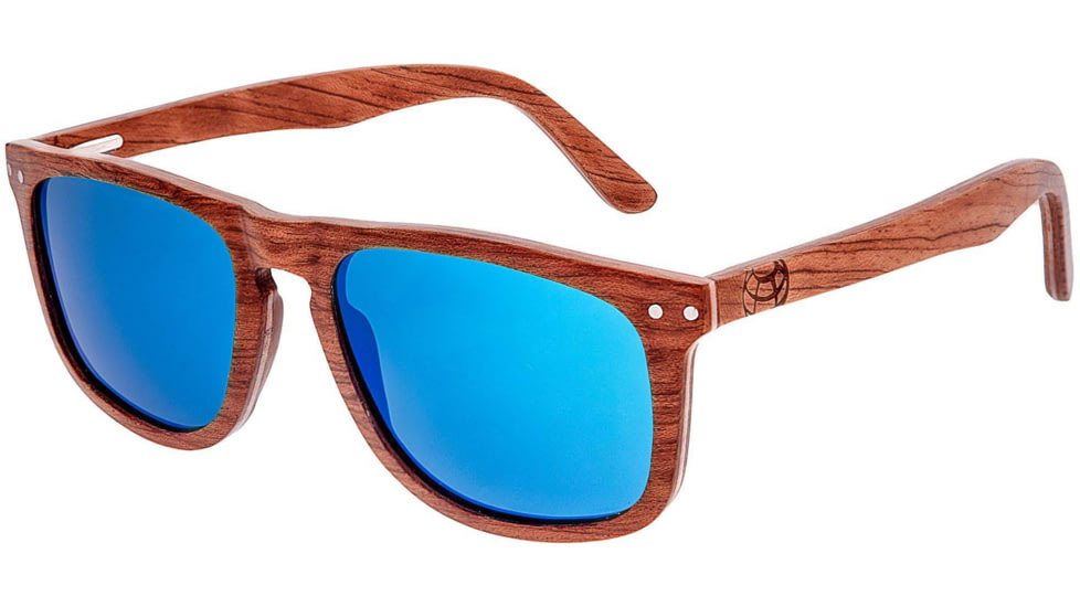 Earth Wood Pacific Polarized Sunglass, Brown/Blue, One Size, ESG008BL