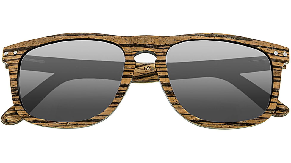 Earth Wood Pacific Polarized Sunglass, Zebrawood/Grey, One Size, ESG008SL