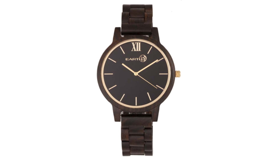 Earth Wood Pike Bracelet Watch, Dark Brown, One Size, ETHEW5202