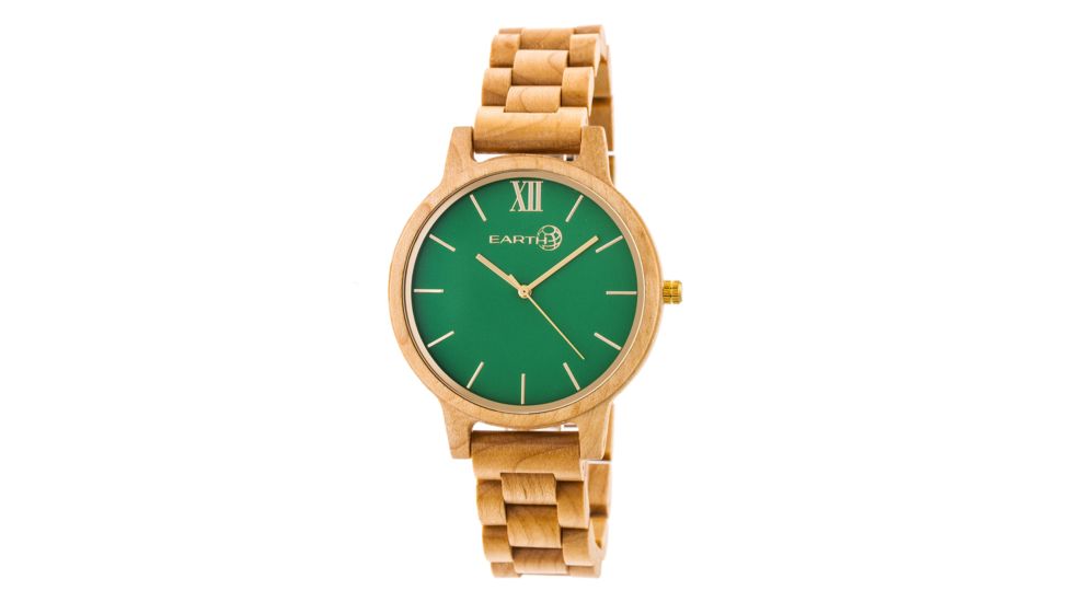 Earth Wood Pike Bracelet Watch, Green/Khaki/Tan ETHEW5201