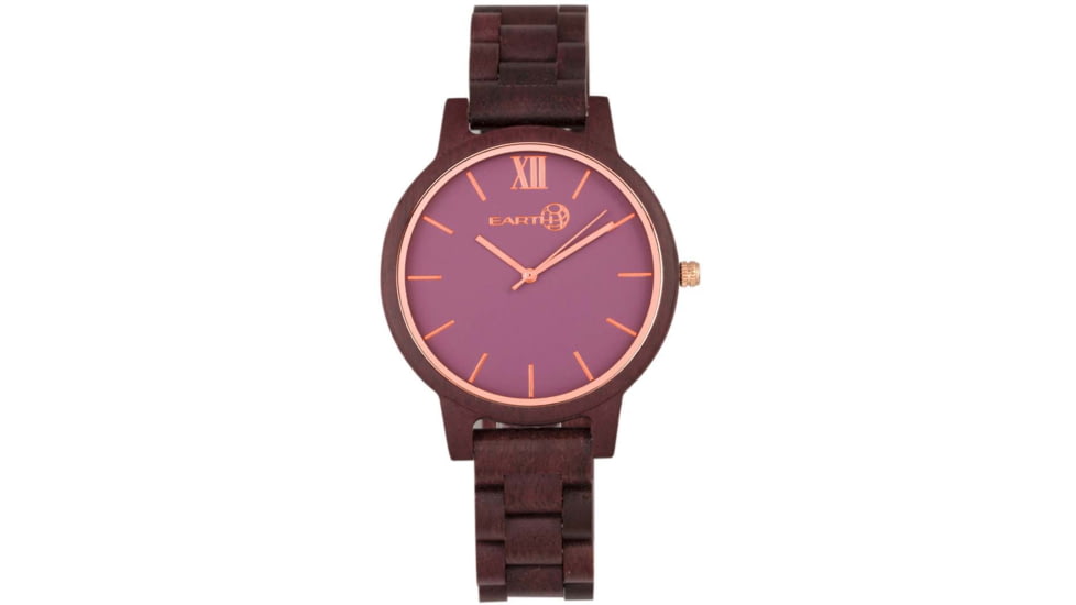 Earth Wood Pike Bracelet Watch, Plum, One Size, ETHEW5205