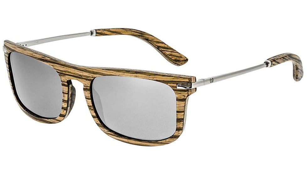 Earth Wood Queensland Polarized Sunglass, Zebrawood/Grey, One Size, ESG011SL