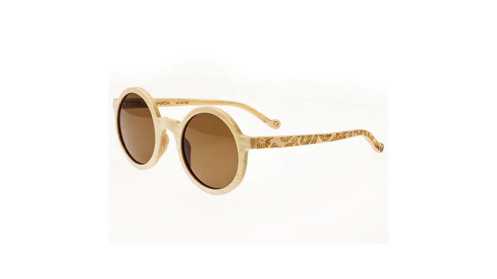Earth Wood Canary Polarized Sunglasses, Bamboo Frame, Brown Lens, Bamboo/Brown, One Size, ESG040B